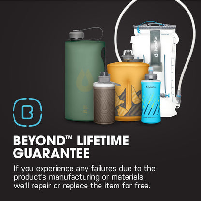 HydraPak Flux - Botella de Agua Plegable para mochilero (1 litro) - Sin BPA, Ultraligera, a Prueba de derrames, Tapa giratoria - Verde Salvia