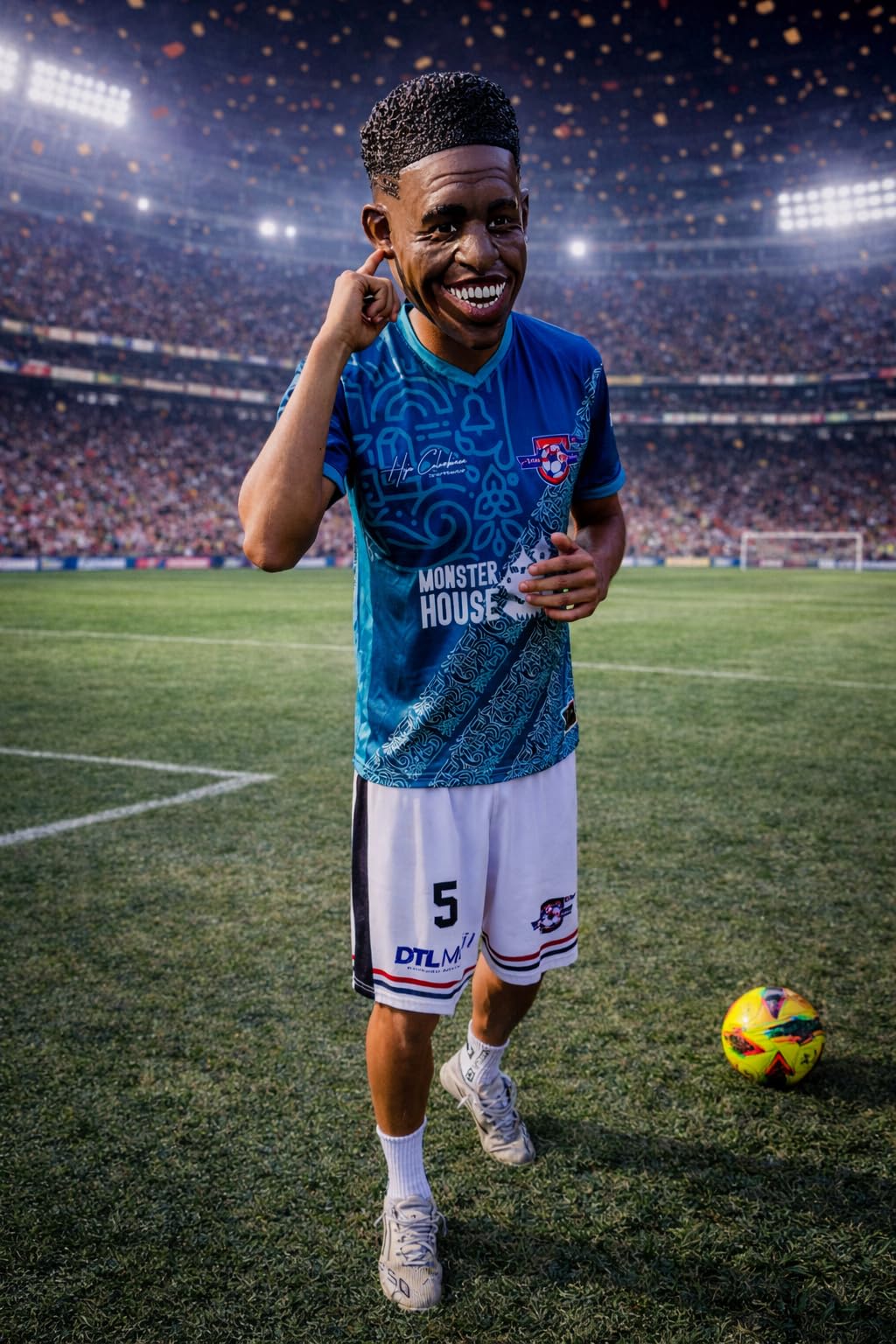 REV Máscara De Futbolista Estrella Brasileña Vinicius, Disfraz Vini Jr. Jugador Profesional Ideal Para Partidos De Futbol, Eventos Deportivos, Porras, Halloween Y Fiestas