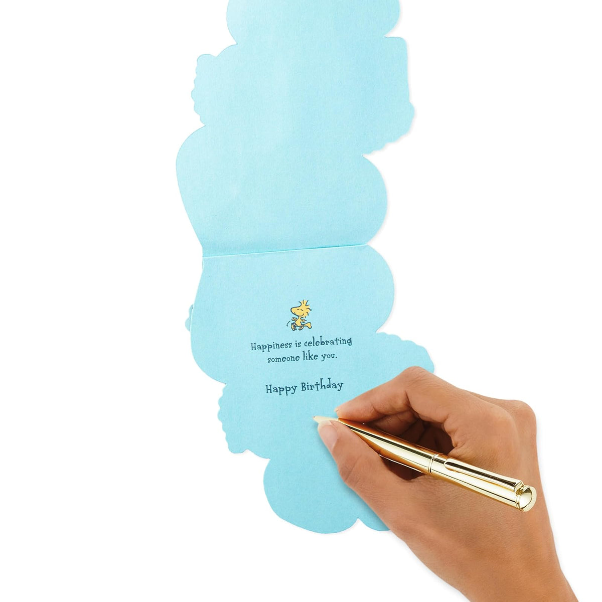 Hallmark Signature Peanuts Tarjeta de cumpleaños (Snoopy, Happiness)