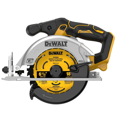 DEWALT 20V Max* 6-1/2 In. Sierra Circular Inalámbrica Sin Escobillas, Solo Herramienta (Dcs565B)