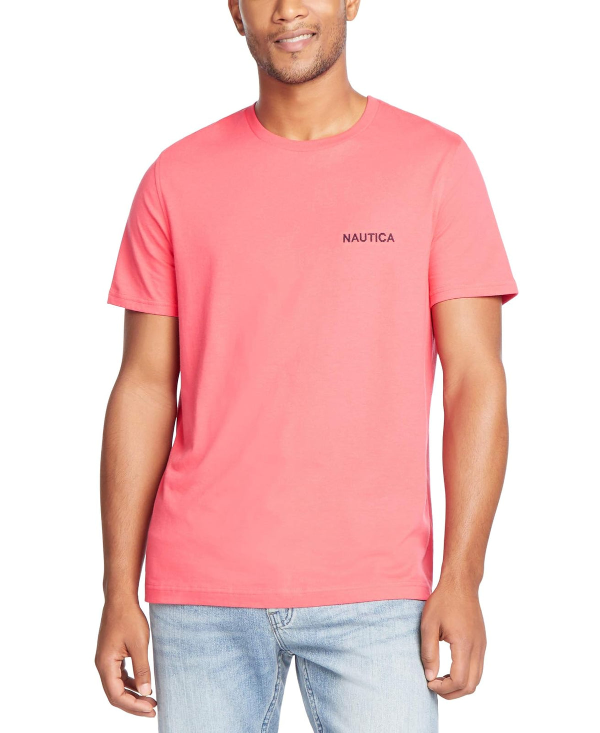 Nautica Playera Cuello Redondo para Hombre, Manga Corta - G - Melón Berry