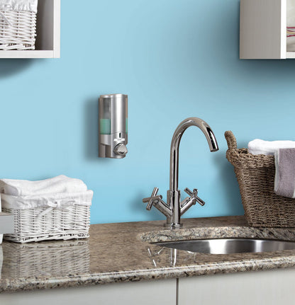 Better Living Aviva Dispensador de jabón de una Sola Botella, Plateado Satinado, Plateado (Satin Silver), 1, 1