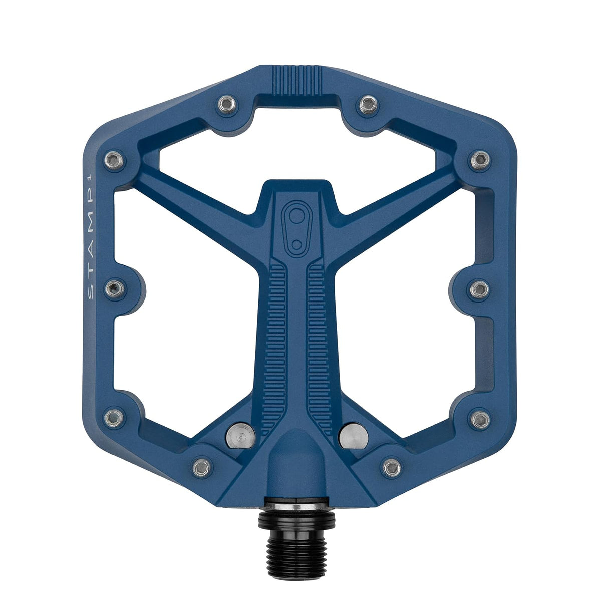 Crankbrothers - Pedal de Bicicleta Plano BMX/MTB - Pedal de Bicicleta de Plataforma, Perfil mínimo, Agarre Ajustable - Sello 1 Gen 2 - Azul marino - CH