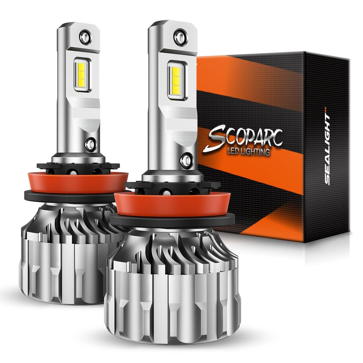 Sealight Bombillas LED H11/H8/H9/H16, 6500 K, Blanco Frío, 60,000 Horas, con Ventilador 15,000 rpm, Paquete de 2, H11 Lo