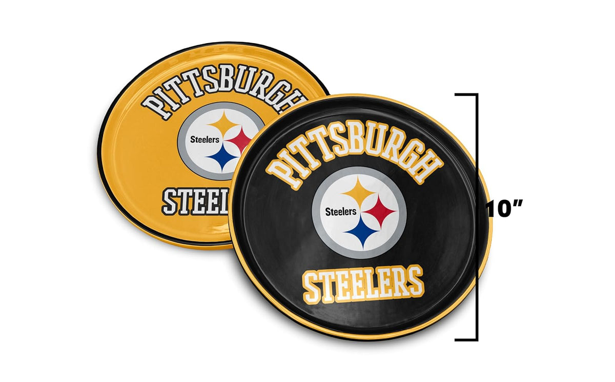Proformance Home NFL Pittsburgh Steelers Home and Away - Paquete de 2 platos redondos para servir