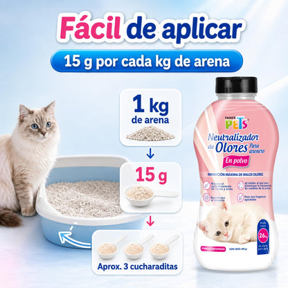 Fancy Pets Neutralizador de Olores en Polvo para Arenero para Gato 400g
