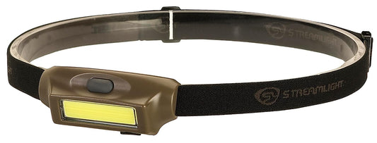 Streamlight 61707 Bandit 180-Lúmenes LED Linterna Frontal Recargable USB con Clip para Gorro y Correa, Coyote