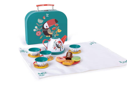 Hape Juego De Té para Niños con Maletín Portátil | Tetera, Tazas, Accesorios, Juego De Rol, Desarrolla Imaginación