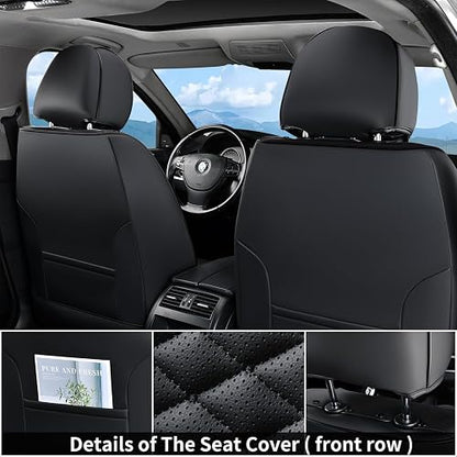 Coverado Fundas de Asiento de Piel, Juego Completo de Fundas de Asiento de Automóvil, Fundas de Asiento de Automóvil, Protector de Asiento de Automóvil, Impermeable, Fundas de Asiento de Automóvil, Asientos