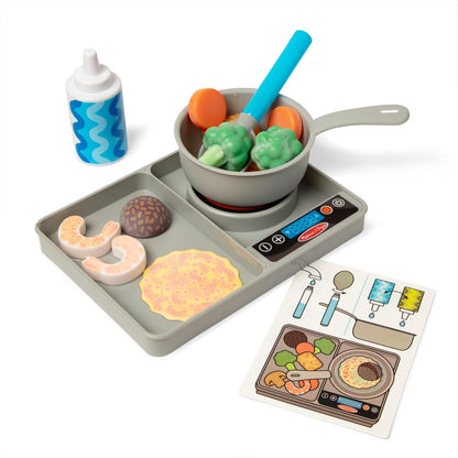 Melissa & Doug Saltear y Revolver en Estufa Juego con Water Wow! Colorear Revela con Agua, Comida de Juguete para niños 3+