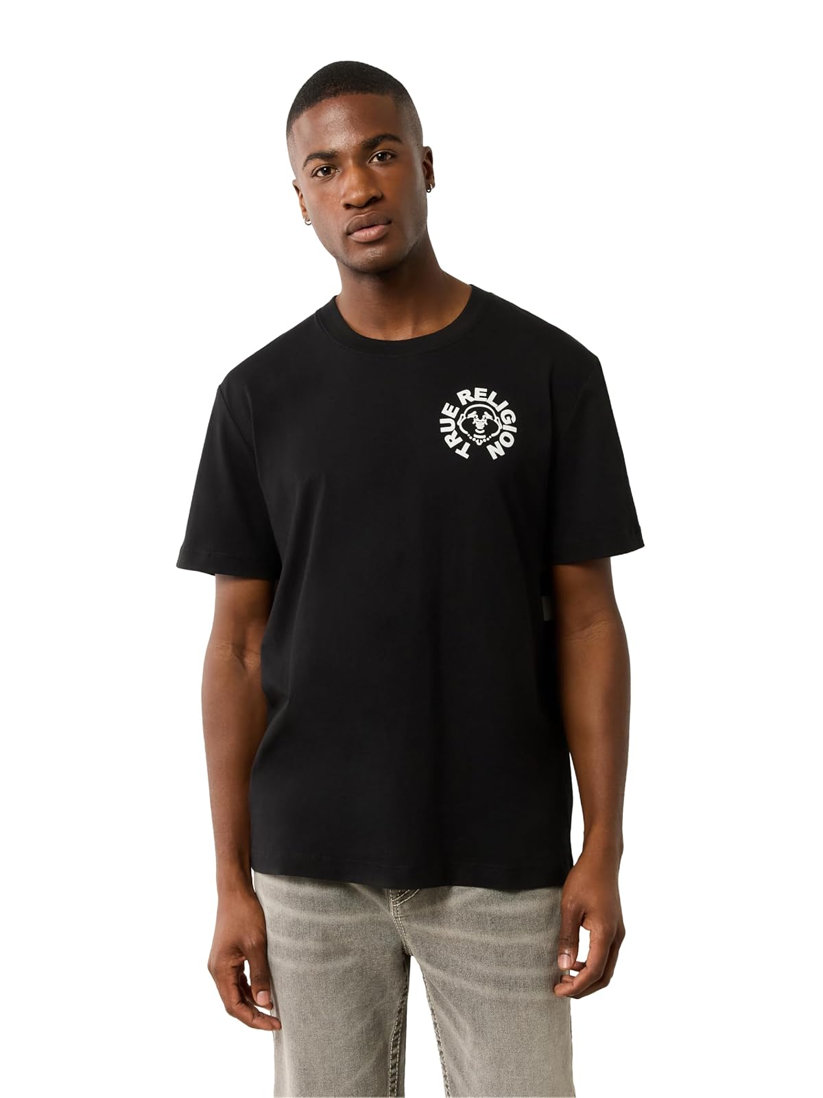 True Religion - Playera de Manga Corta para Hombre, diseño gráfico Casual