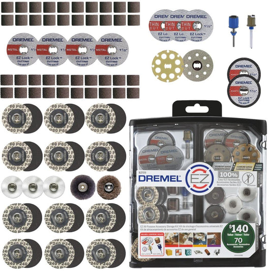 Dremel EZ725 Equipo de almacenamiento todo propósito para accesorios, 70 piezas
