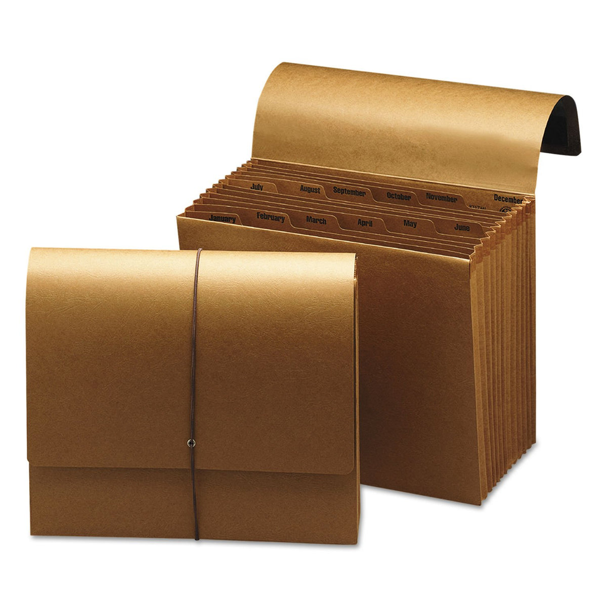 Smead Expanding File, Monthly (Jan.-Dec.), 12 Pockets, Flap and Cord Closure, Letter Size, Kraft (70186)
