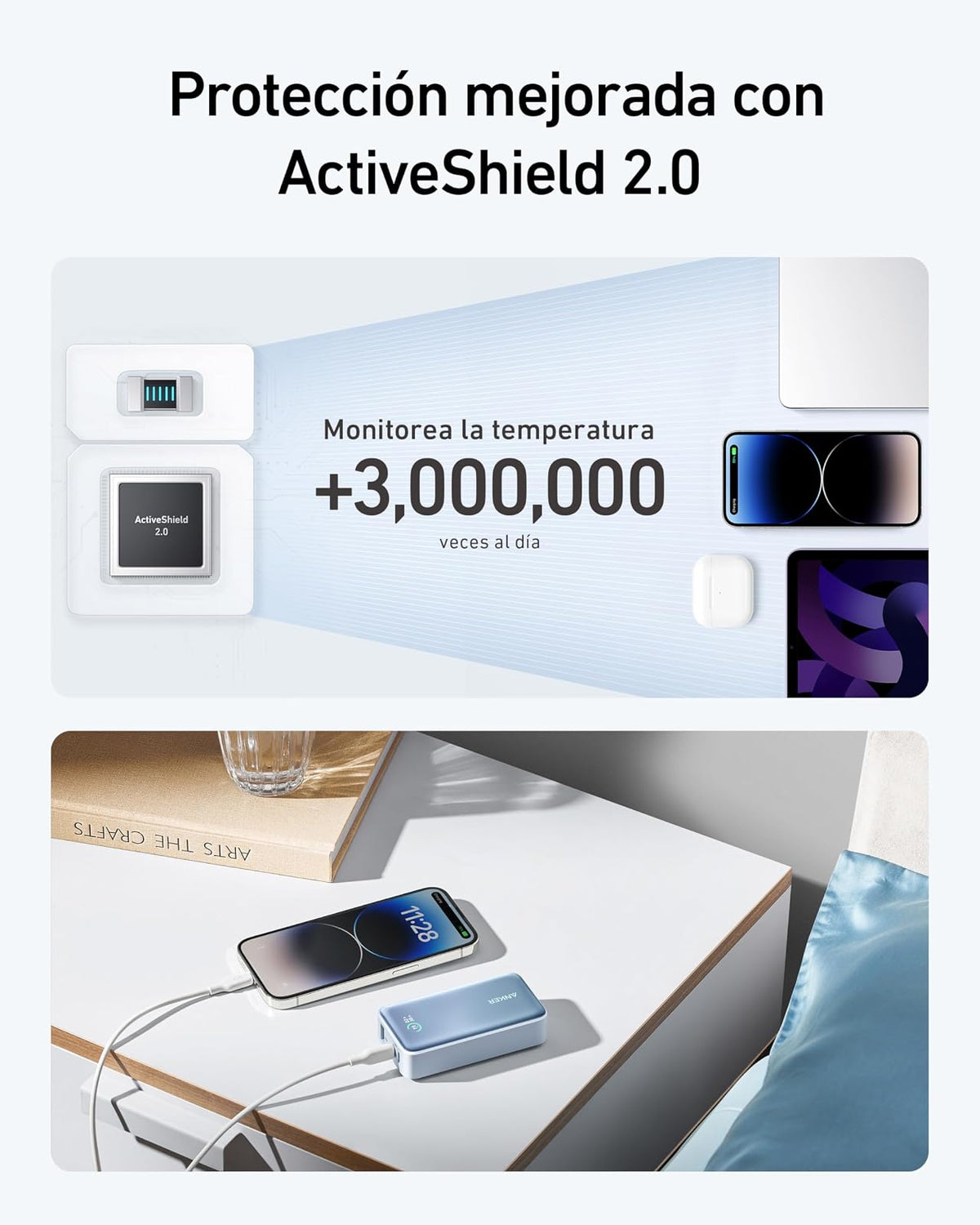 Anker Power Bank, Cargador portátil con Salida máxima PD de 30 W (PowerCore 30 W), batería de 10,000 mAh para iPhone Series, iPad Pro y Más(Green)