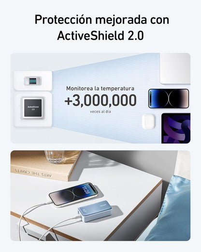Anker Power Bank, Cargador portátil con Salida máxima PD de 30 W (PowerCore 30 W), batería de 10,000 mAh para iPhone Series, iPad Pro y Más(Green)
