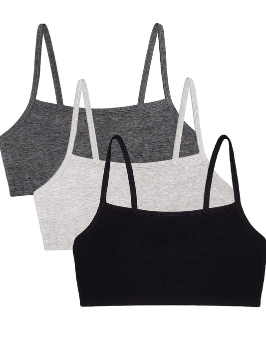 Fruit of The Loom Fruit of The Loom Brasier Deportivo de algodón con Tirantes Delgados para Mujer Sujetador Deportivo para Mujer