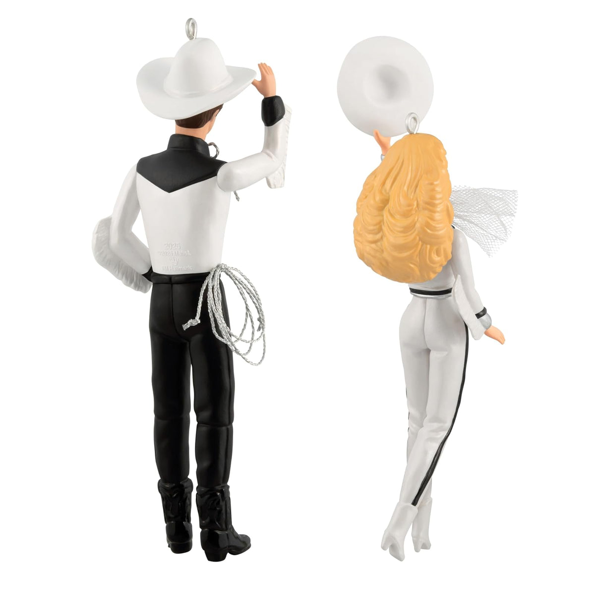 Hallmark - Adornos de Navidad 2025, Barbie y Ken Western Stars, Juego de 2, Regalos para los fanáticos de Barbie