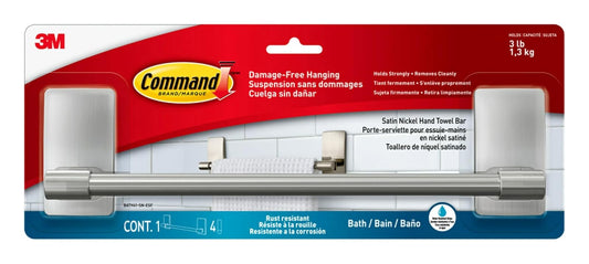 3M Command Toallero de Níquel Satinado (Modelo BATH41-SN-ES)