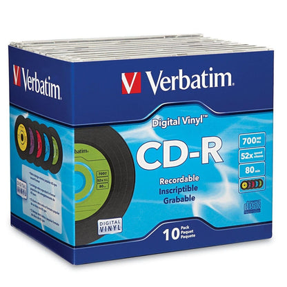 Verbatim CD-R Digital Vinyl 700MB 52x - 10 Discs - Slim Case - Marca