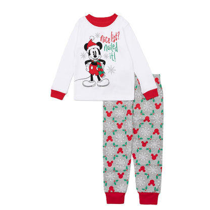 Disney Pijama de Algodón de 2 Piezas para Niña, Minnie Mouse - Bonita lista - 4 Años