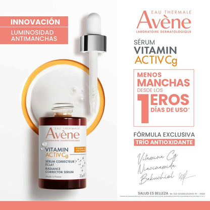 Avene Serum Facial Vitamina C y Niacinamida Antiarrugas Ilumina, 30ml
