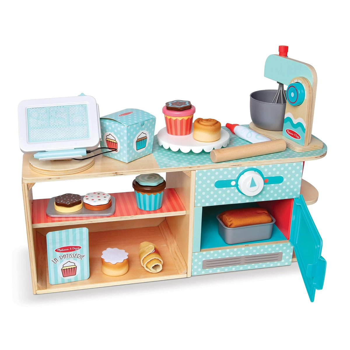 Melissa & Doug Panadería La Patisserie, Juguete de Madera (39 Piezas) - Certificados FSC