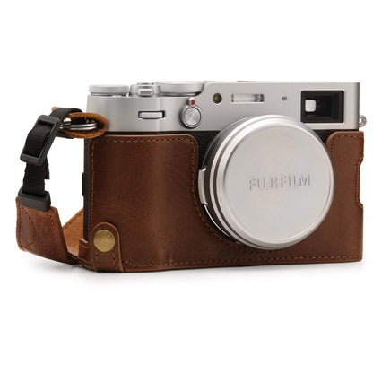 MegaGear Ever Ready - Funda de Piel auténtica Compatible con Fujifilm X100V