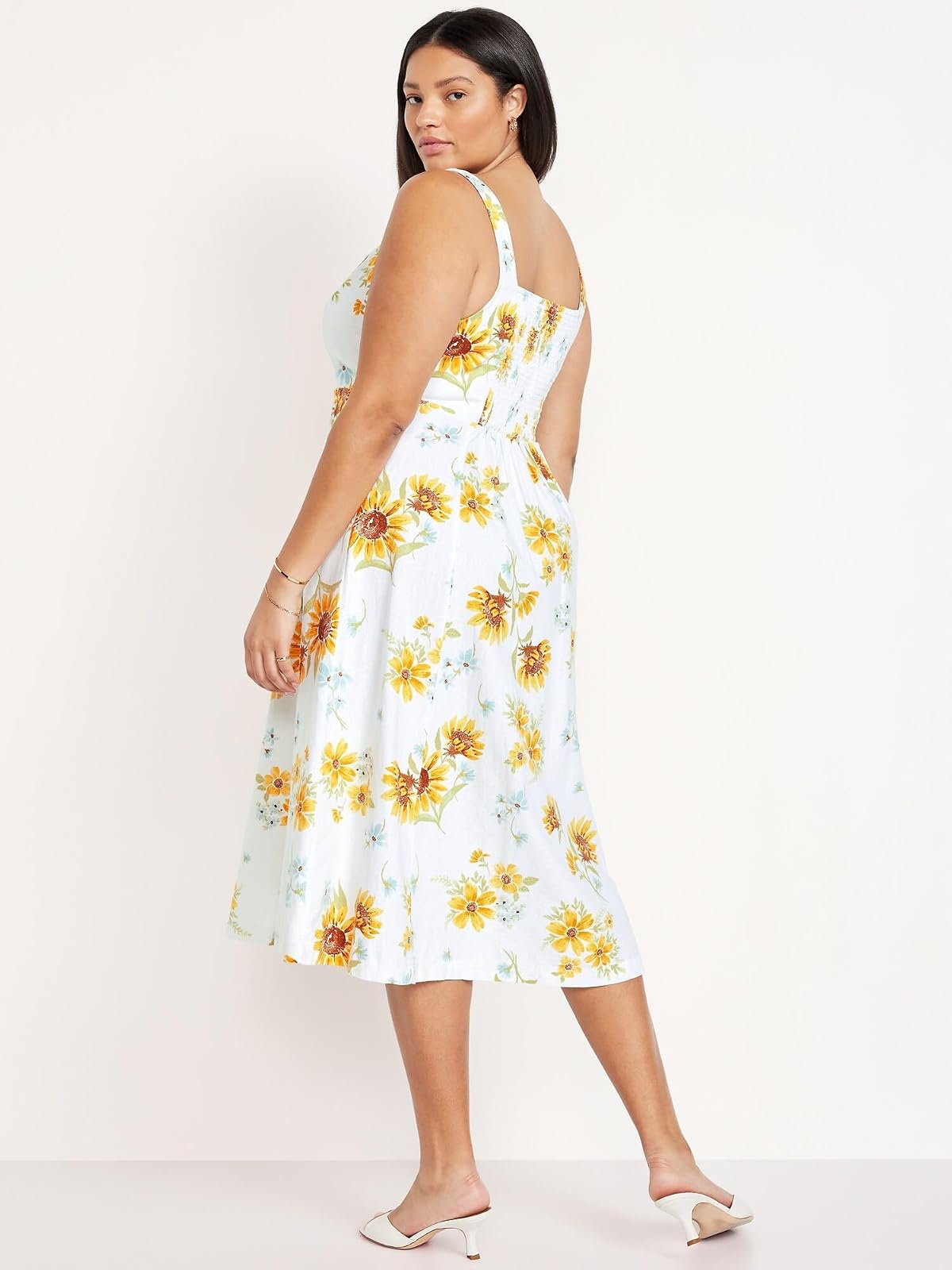 Old Navy SL Notch Neck Cami Midi- Print Vestido Mujer