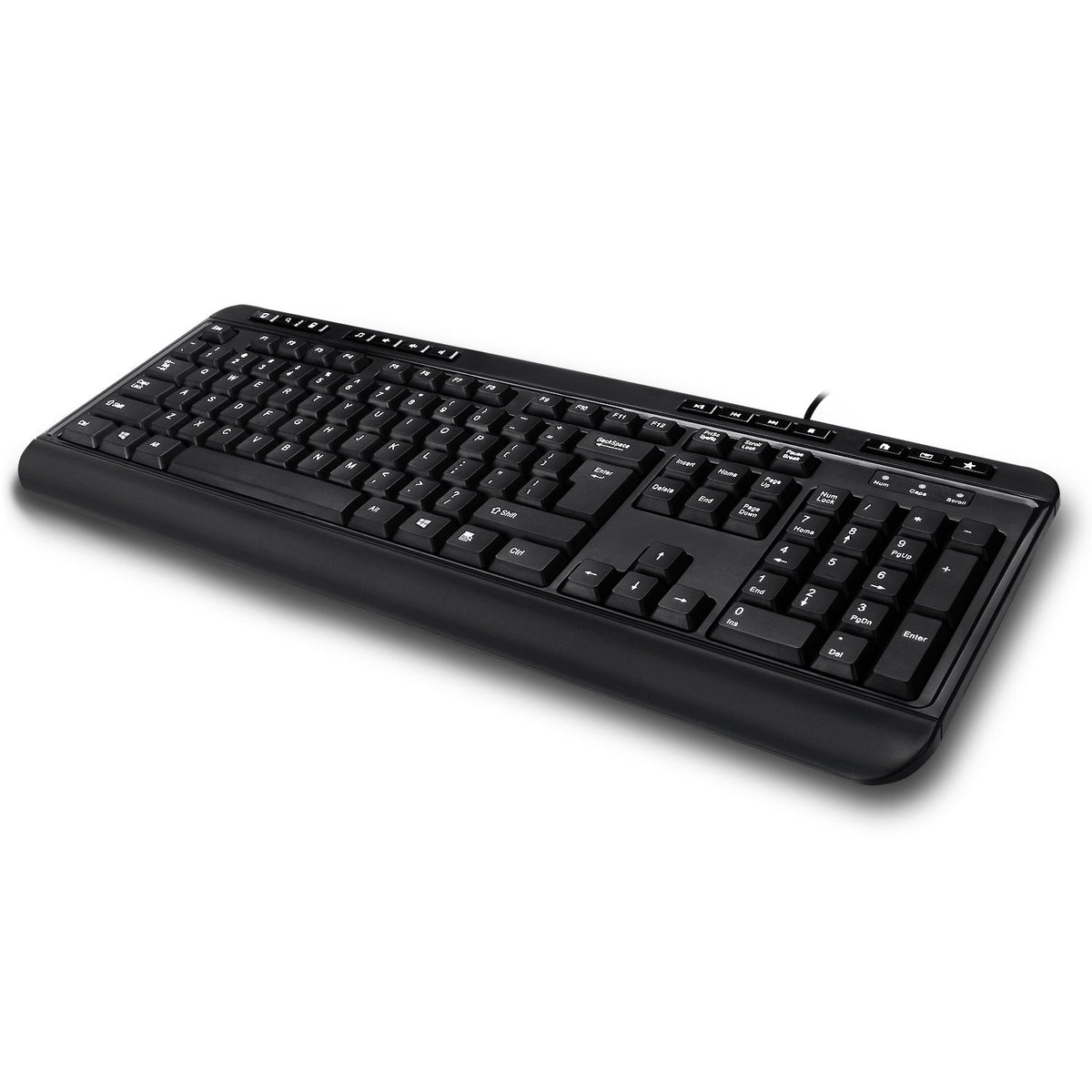 Adesso AKB-132HB- Multimedia Desktop Keyboard with 3-Port USB Hub