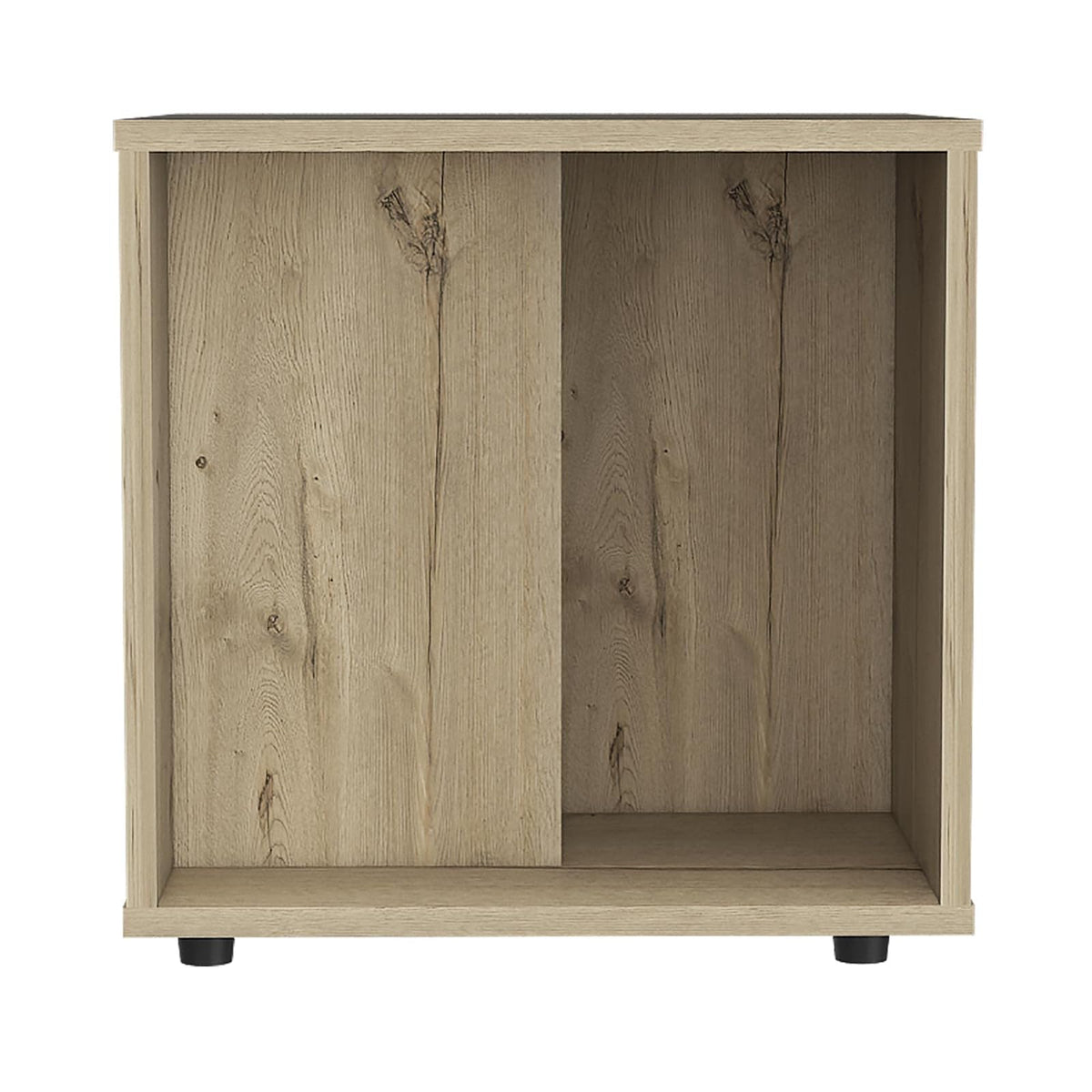 Deco Home KLIK Mesa Auxiliar prana armable, Color Duna, Dimensiones 42 Largo X 40 Ancho X 42 Alto cm, Estilo contemporáneo, con Espacios Laterales