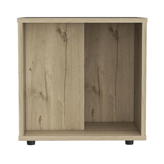 Deco Home KLIK Mesa Auxiliar prana armable, Color Duna, Dimensiones 42 Largo X 40 Ancho X 42 Alto cm, Estilo contemporáneo, con Espacios Laterales