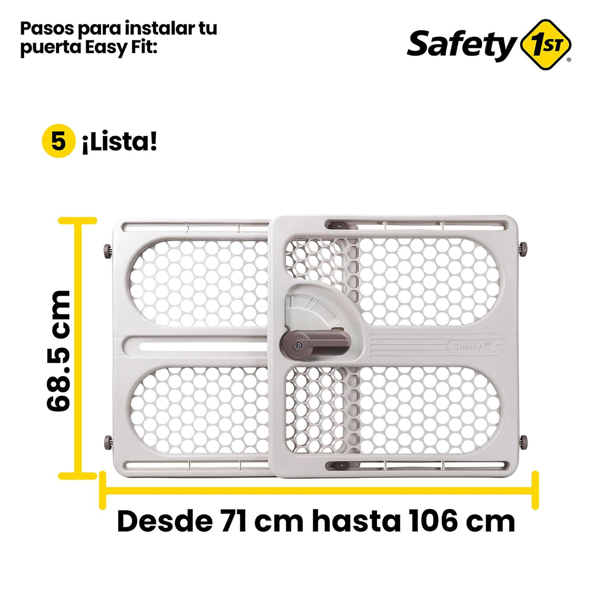 Safety 1st Easy Fit- Puerta de Seguridad, 71 a 101.6 cm