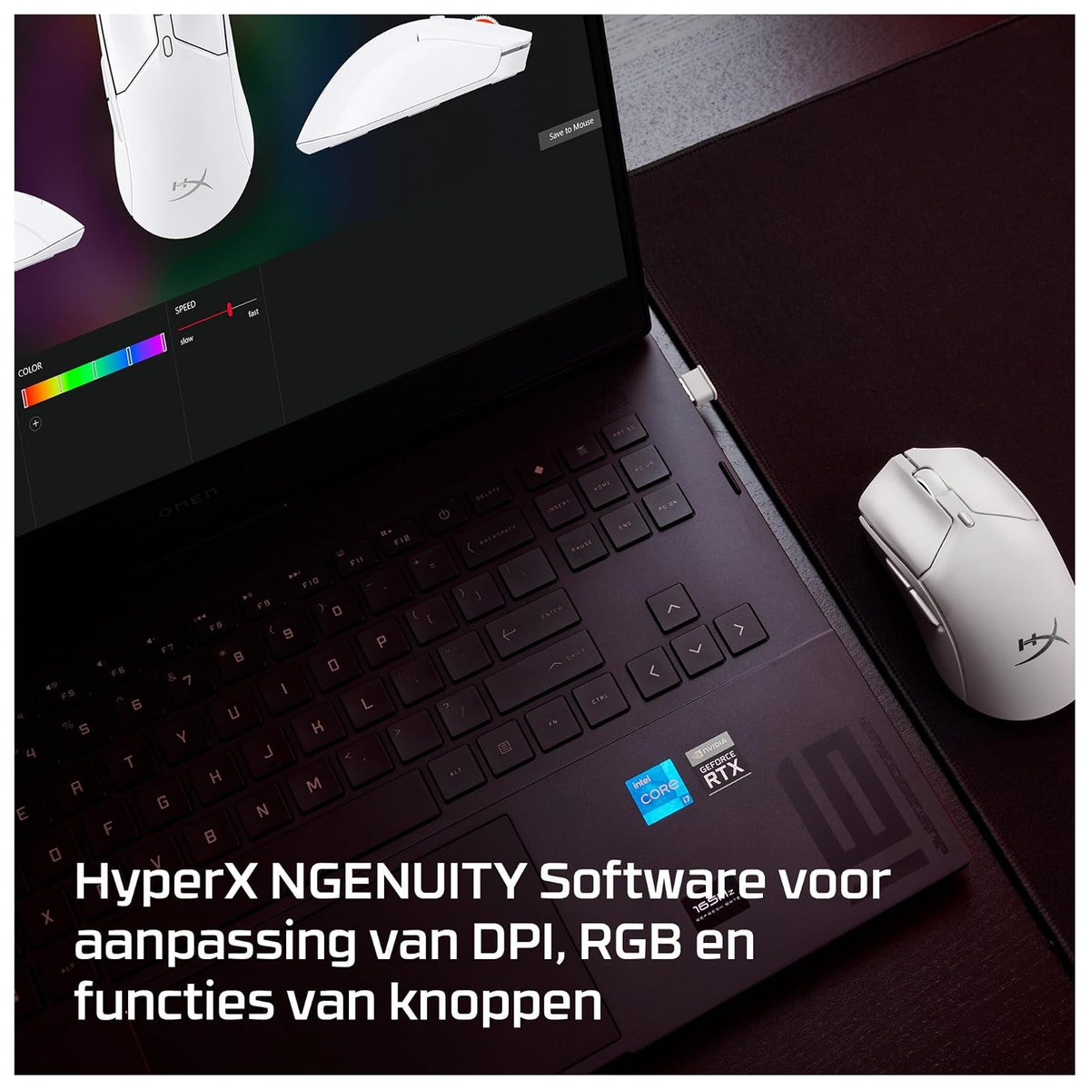 HyperX Mouse Pulsefire Haste 2 Mini - Inalámbrico para Juegos/Gaming, Bluetooth, 2.4GHz, Conectividad Inalámbrica Dual, Compacto y Ligero, Blanco (7D389AA)