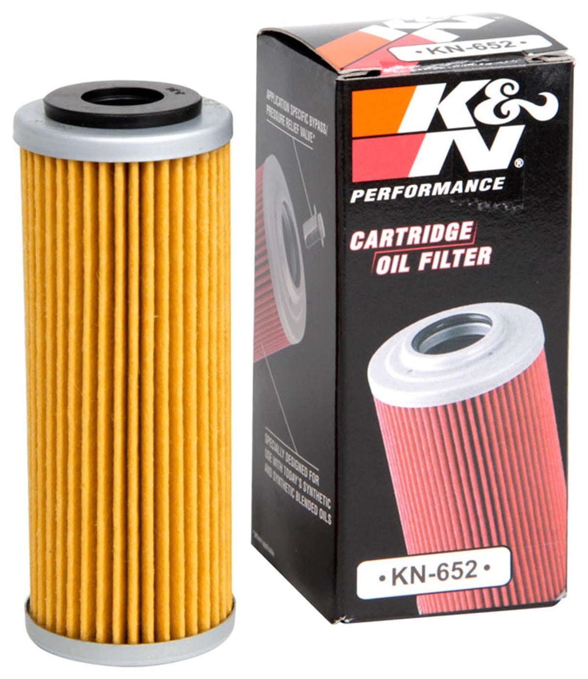K&N KN-652 Filtro de Aceite para Motocicleta para KTM y Husqvarna, Negro