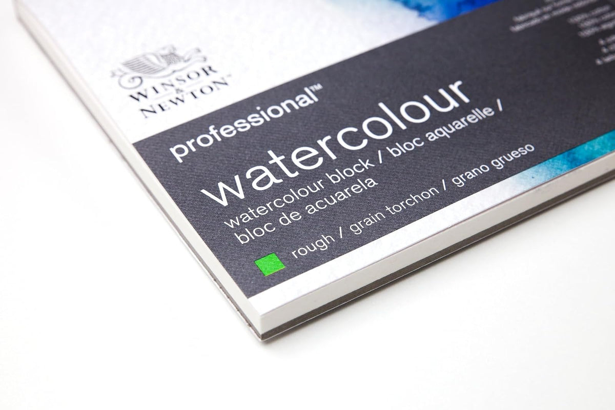 Winsor & Newton Bloque de Papel de Acuarela Prensado en Frío 12x16 Pulgadas 20 Hojas