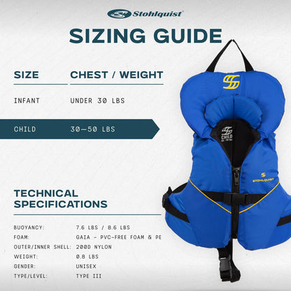 Stohlquist Nemo Infant - Chaleco Salvavidas para niños, Unisexo.