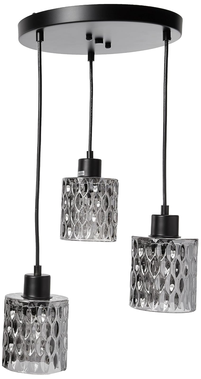 Tecnolite Lámpara Colgante de Cristal 1.71 m de Altura, Potencia Máx. 180 W, 3 Bases E27, No incluye focos
