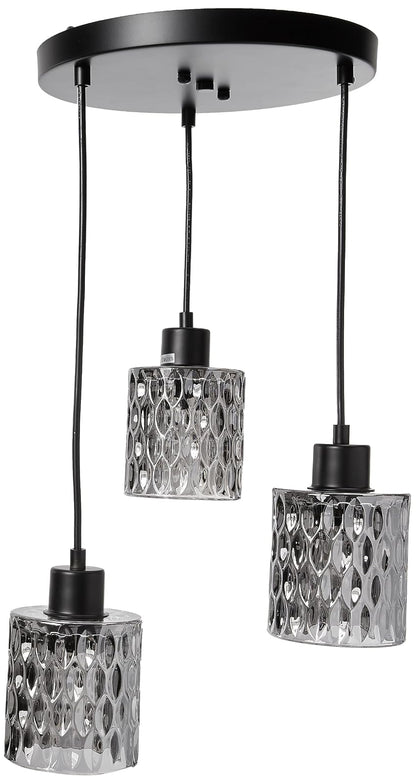 Tecnolite Lámpara Colgante de Cristal 1.71 m de Altura, Potencia Máx. 180 W, 3 Bases E27, No incluye focos
