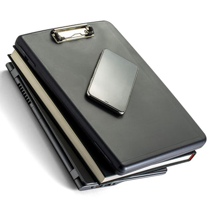 Officemate Estuche de almacenamiento para portapapeles con clip de perfil bajo, gris (83375)