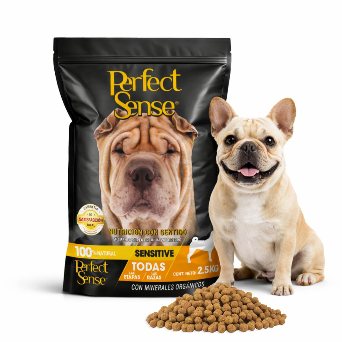 Perfect Sense Sensitive Alimento Seco para Perro Adulto Piel y Digestión Sensible, Salmón y Pollo - 2.5 KG