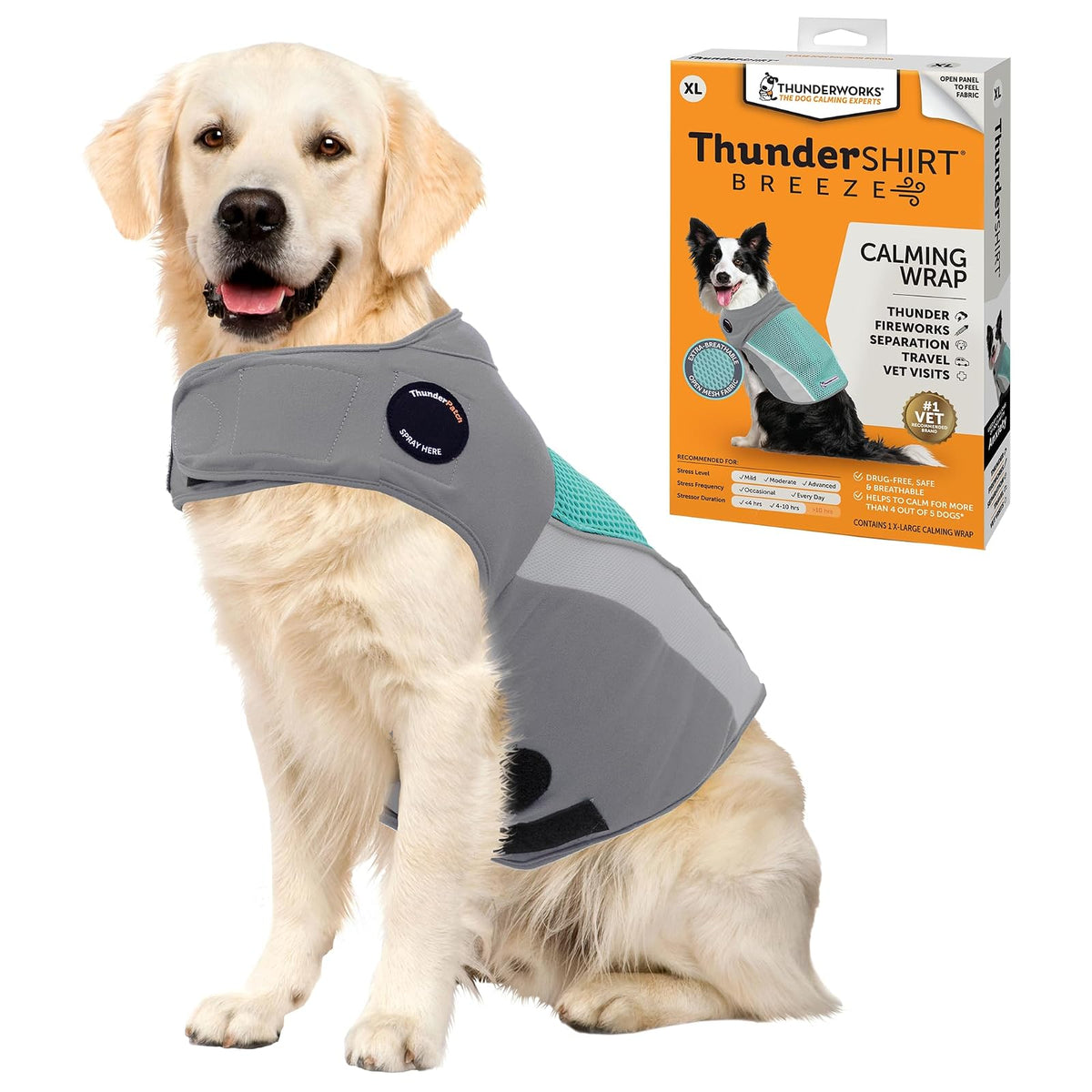 Thundershirt Breeze Chaleco Calmante para Perro - Agua - X-large
