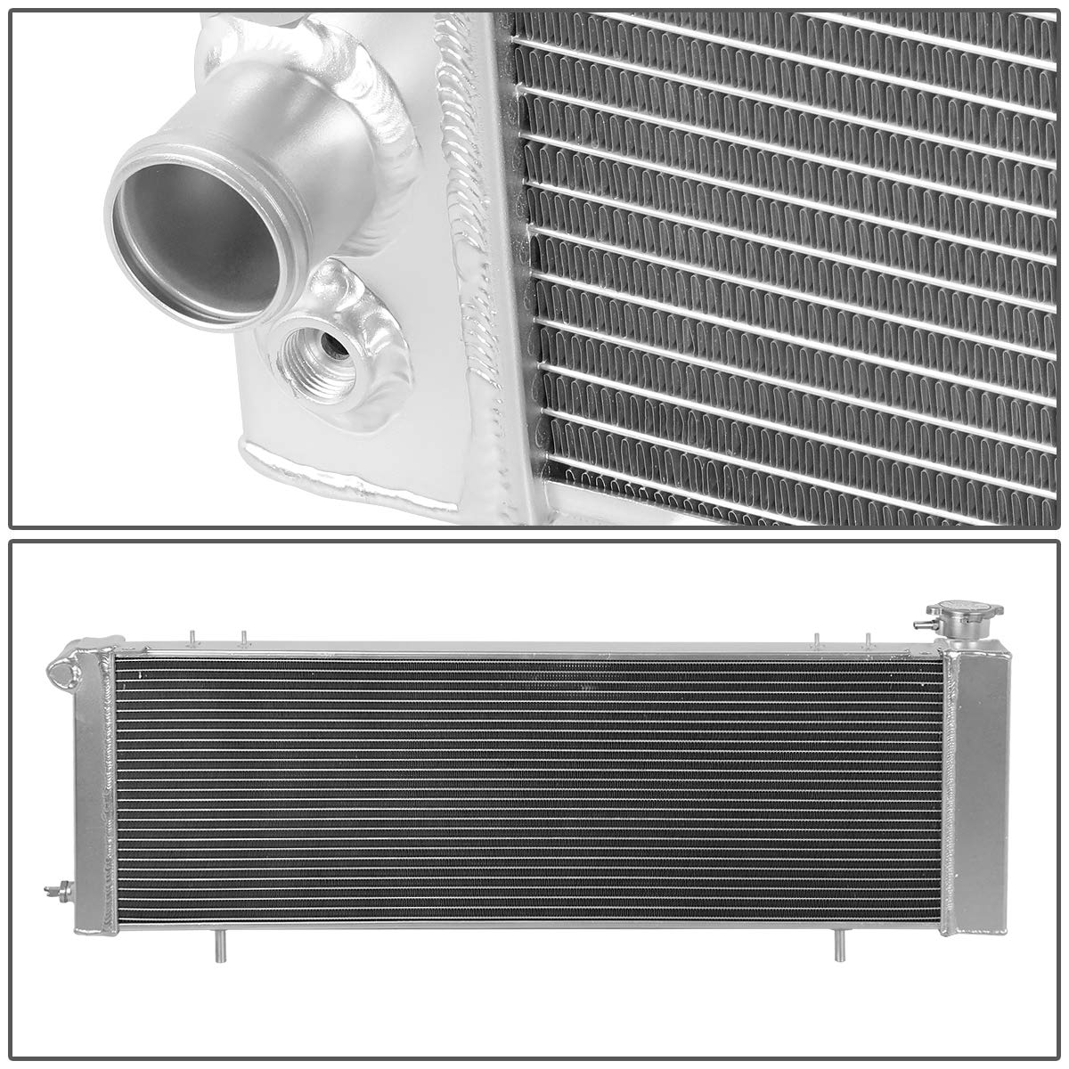 DNA Motoring RA-CHEROKEE-91-3 Radiador de Aluminio de 3 Filas para Cherokee 91-01, Metálico