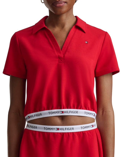 Tommy Hilfiger - Polo Corto de Manga Corta para Mujer