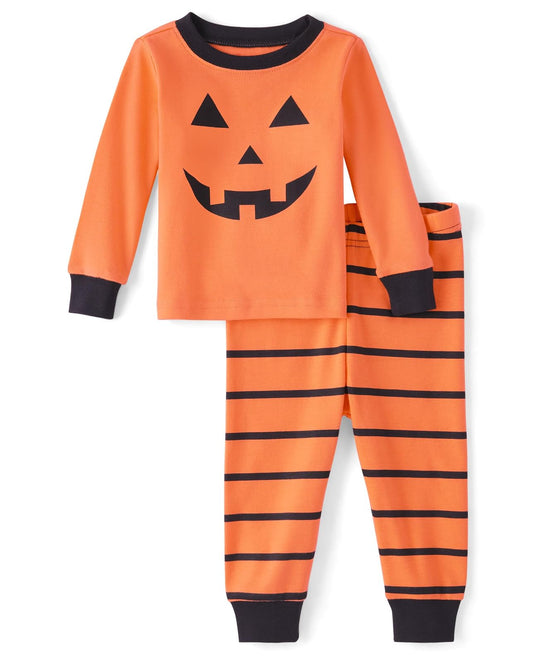 The Children's Place and Toddler, Halloween Pumpkin Pajamas, Cotton Dormidores para bebés y niños pequeñosbebés Unisex
