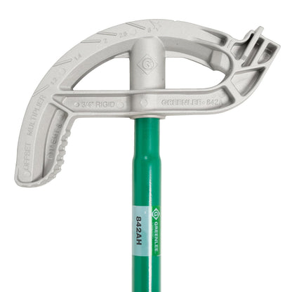 Cabezal de curvadora manual de aluminio con mango para EMT de 1 in, rígido/IMC de 3/4"
