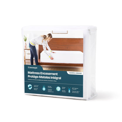 Linenspa Protector Impermeable para Almohada y Colchón, Hipoalergénico - Individual - Protector de Colchón