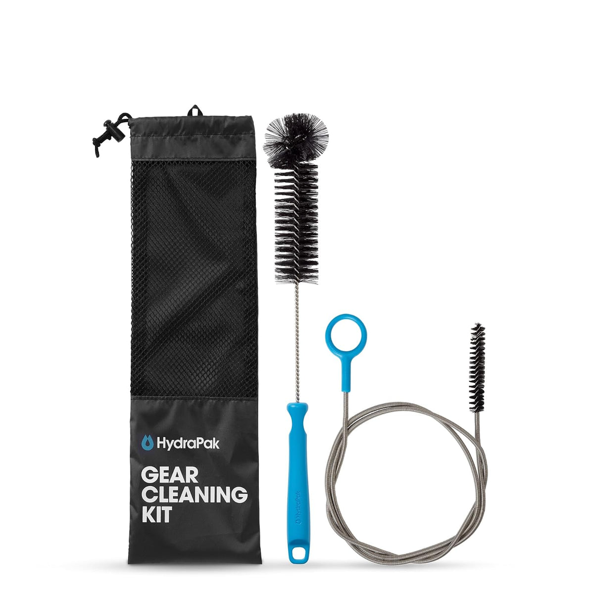 HydraPak - Kit de Limpieza de Engranajes - Juego de cepillos de Tubo de cerdas y Alambre, sin BPA y PVC, Limpia depósitos de hidratación y vejigas, recipientes de Agua