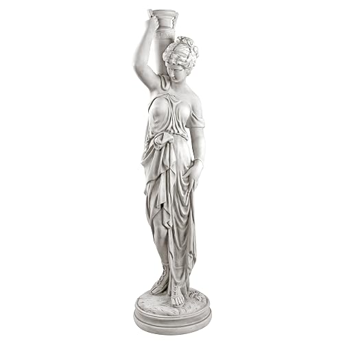 Design Toscano Dione The Divine Greek Water Woman Estatua de jardín para Interiores y Exteriores, Grande, 38 Pulgadas de Alto, Resina de Piedra fundida, Acabado de Piedra Antigua