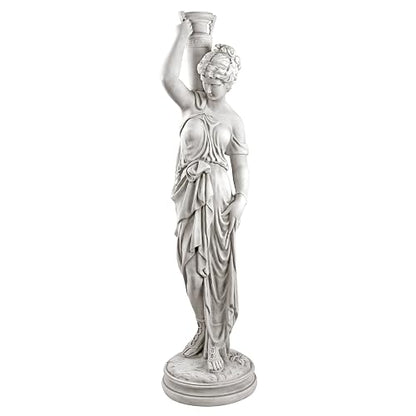 Design Toscano Dione The Divine Greek Water Woman Estatua de jardín para Interiores y Exteriores, Grande, 38 Pulgadas de Alto, Resina de Piedra fundida, Acabado de Piedra Antigua