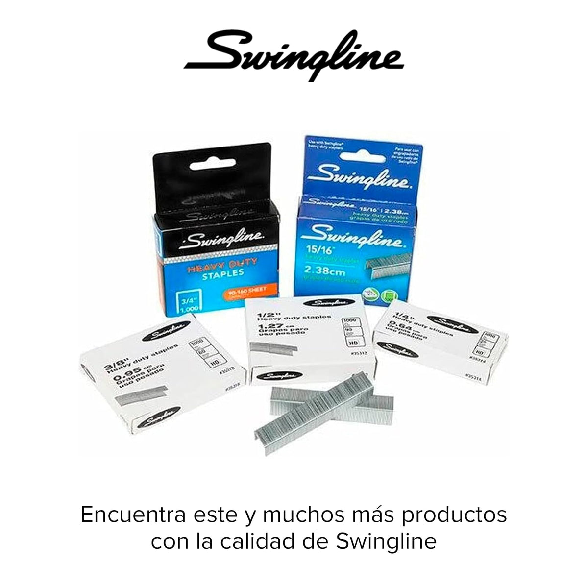 Swingline Grapas Staples 35318 | 3/8 pulgadas, capacidad de 60 hojas, 100/tira, 1000/caja, 1 paquete